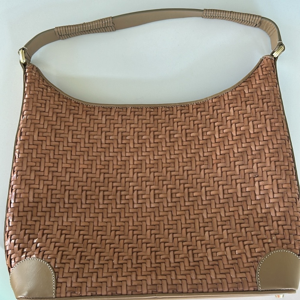 Vintage Barry Kieselstein-Cord Woven Leather Poodle Hobo Bag – Cognac Tan Color - Picture 14 of 17